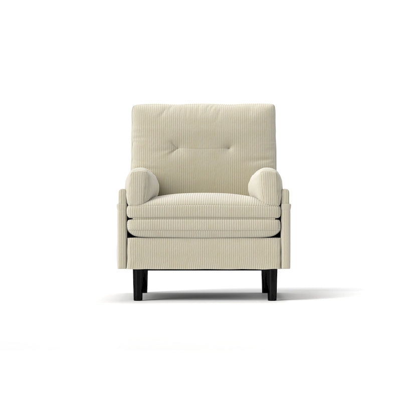 Sofá individual convertible de terciopelo marfil, sillón y cama