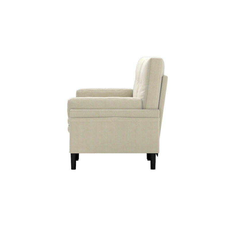 Sofá individual convertible de terciopelo marfil, sillón y cama