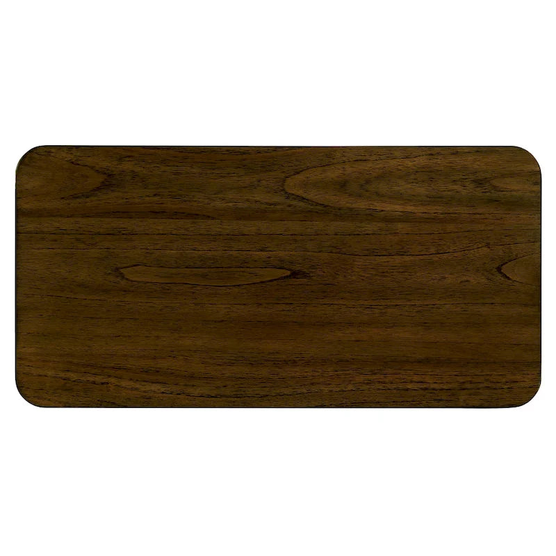 Mesa auxiliar de madera maciza en color espresso/marrón con estante abierto, 1 unidad