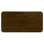 Mesa auxiliar de madera maciza en color espresso/marrón con estante abierto, 1 unidad