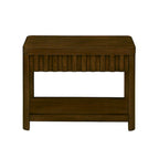 Mesa auxiliar de madera maciza en color espresso/marrón con estante abierto, 1 unidad
