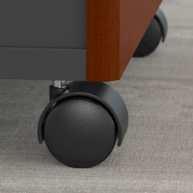 Cajonera Móvil de 3 Cajones – Cerezo Hansen/Gris Grafito y Cerezo Mocha, Monousuario