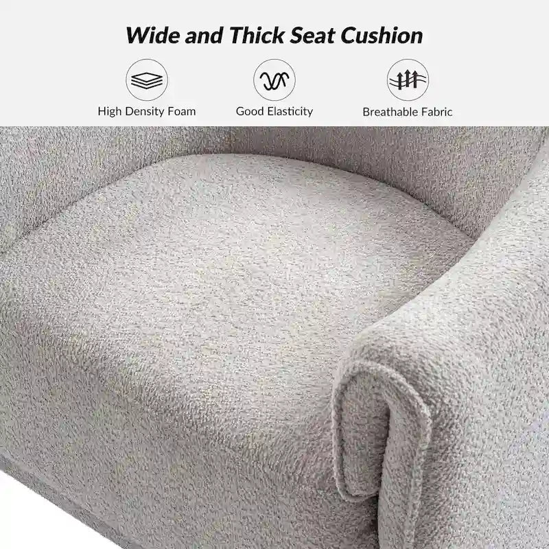 Sillón giratorio tapizado de barril gris/negro/amarillo/marfil, juego de 2