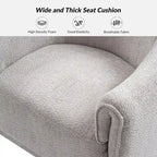 Sillón giratorio tapizado de barril gris/negro/amarillo/marfil, juego de 2