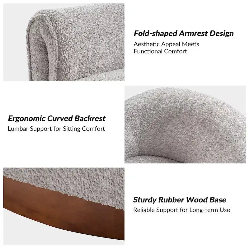 Sillón giratorio tapizado de barril gris/negro/amarillo/marfil, juego de 2