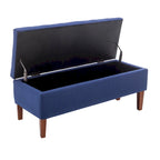Banco otomana de almacenamiento capitoné Beige / Gris oscuro / Gris - 1 persona, tapa con bisagras