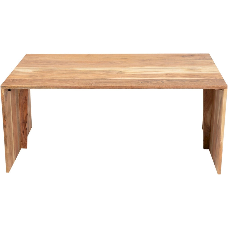 Mesa de centro minimalista de madera color tostado/marrón, con capacidad para 1 a 4 personas