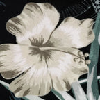 Puf redondo de terciopelo floral otomano - 1 persona
