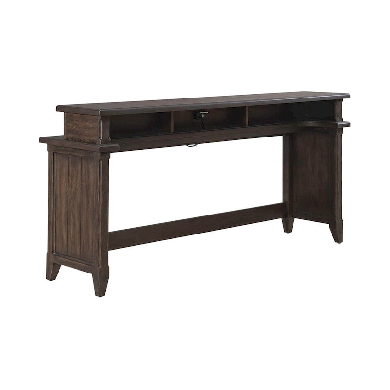 Juego de mesa consola de bar de 4 piezas en color marrón silla con 3 taburetes