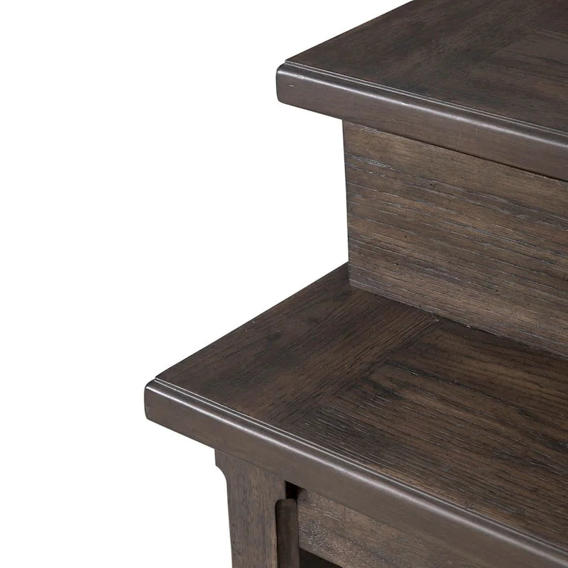Juego de mesa consola de bar de 4 piezas en color marrón silla con 3 taburetes