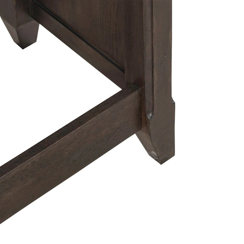 Juego de mesa consola de bar de 4 piezas en color marrón silla con 3 taburetes