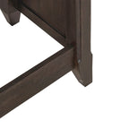 Juego de mesa consola de bar de 4 piezas en color marrón silla con 3 taburetes