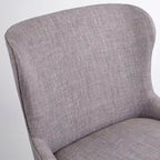 Sillas de comedor tapizadas Wingback en crema/azul/gris, juego de 2