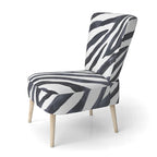 Sillón decorativo cebra blanco y negro, 1 persona, sin brazos/con brazos