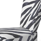 Sillón decorativo cebra blanco y negro, 1 persona, sin brazos/con brazos