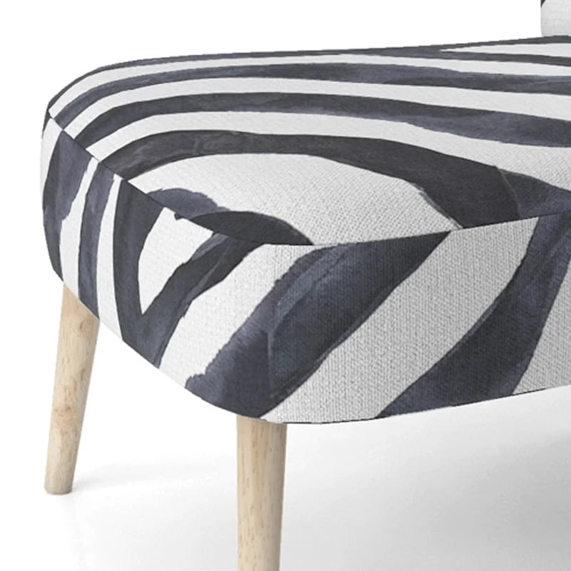 Sillón decorativo cebra blanco y negro, 1 persona, sin brazos/con brazos