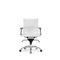 Silla de oficina giratoria de polipiel blanca/negra, 1 persona