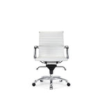 Silla de oficina giratoria de polipiel blanca/negra, 1 persona