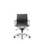 Silla de oficina giratoria de polipiel blanca/negra, 1 persona