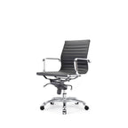 Silla de oficina giratoria de polipiel blanca/negra, 1 persona