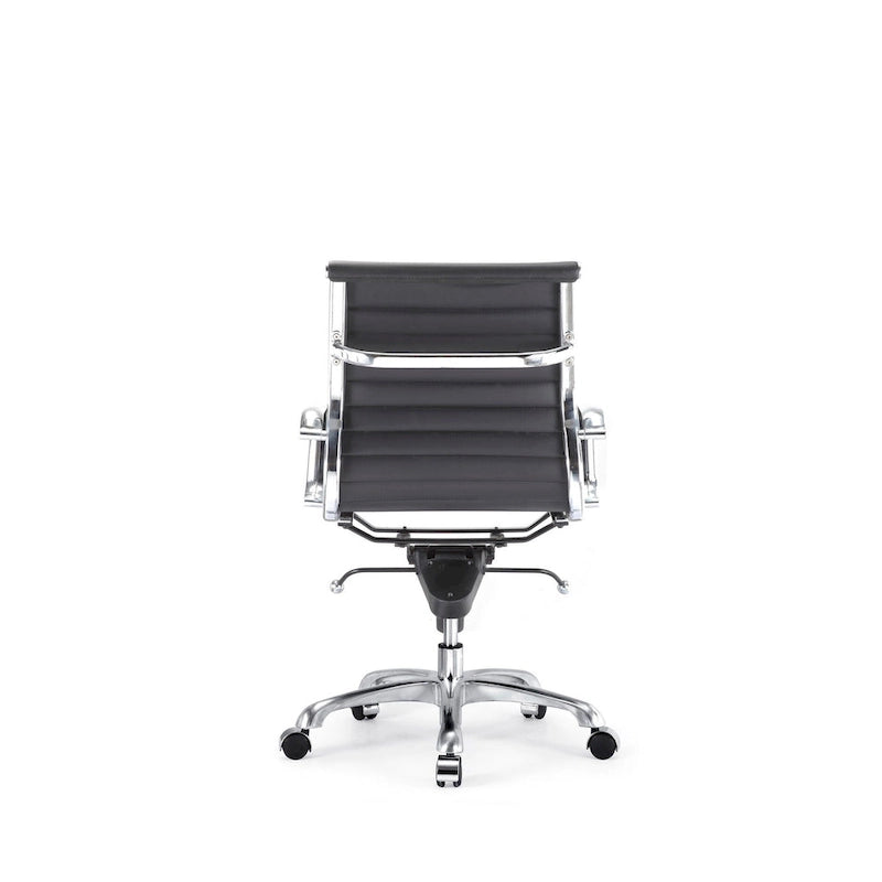 Silla de oficina giratoria de polipiel blanca/negra, 1 persona