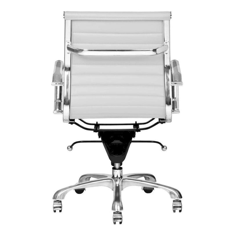 Silla de oficina giratoria de polipiel blanca/negra, 1 persona