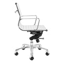 Silla de oficina giratoria de polipiel blanca/negra, 1 persona