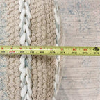 Puf trenzado de algodón beige, 50 cm, 1 plaza