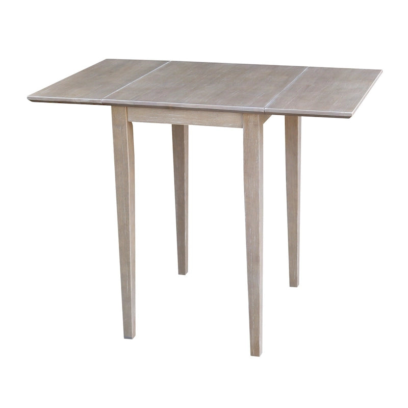 Juego de comedor de hoja abatible gris topo para 2