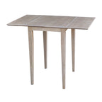 Juego de comedor de hoja abatible gris topo para 2