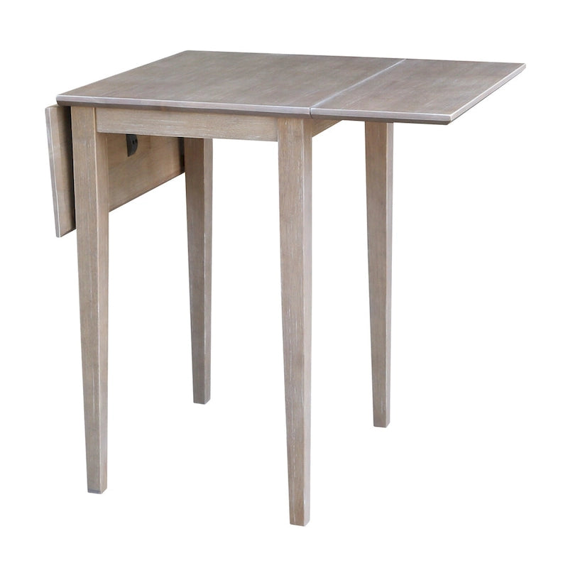 Juego de comedor de hoja abatible gris topo para 2