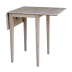 Juego de comedor de hoja abatible gris topo para 2