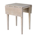 Juego de comedor de hoja abatible gris topo para 2
