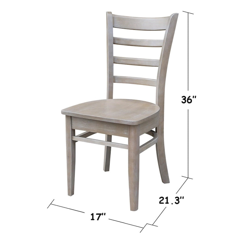 Juego de comedor de hoja abatible gris topo para 2