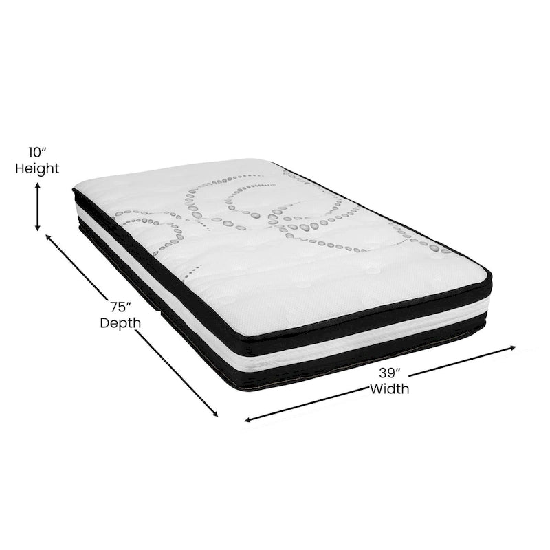 Cama de plataforma tapizada gris oscuro/gris claro/negro/beige con colchón de muelles ensacados de 25 cm - Twin, Full, Queen, King