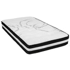 Cama de plataforma tapizada gris oscuro/gris claro/negro/beige con colchón de muelles ensacados de 25 cm - Twin, Full, Queen, King