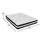 Cama de plataforma tapizada gris oscuro/gris claro/negro/beige con colchón de muelles ensacados de 25 cm - Twin, Full, Queen, King