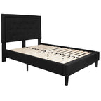 Cama de plataforma tapizada gris oscuro/gris claro/negro/beige con colchón de muelles ensacados de 25 cm - Twin, Full, Queen, King