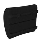 Cojín de soporte lumbar de espuma viscoelástica negra, ajustable, individual