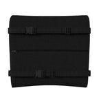 Cojín de soporte lumbar de espuma viscoelástica negra, ajustable, individual