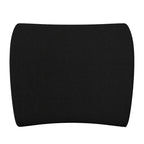 Cojín de soporte lumbar de espuma viscoelástica negra, ajustable, individual