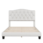 Cama plataforma tapizada capitoné gris - Matrimonial / Queen / King