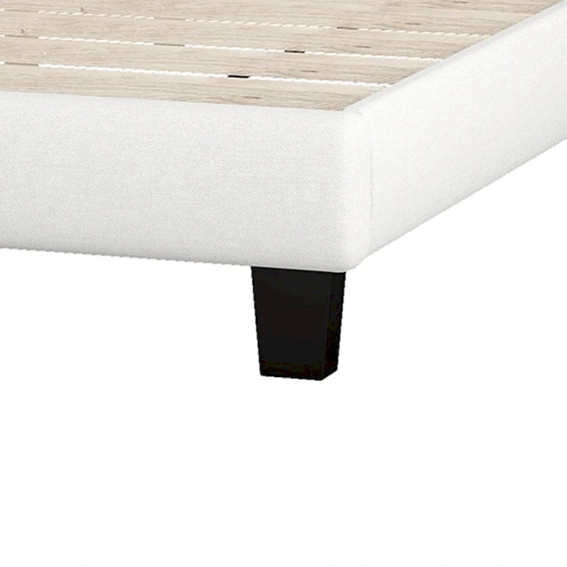Cama plataforma tapizada capitoné gris - Matrimonial / Queen / King