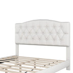Cama plataforma tapizada capitoné gris - Matrimonial / Queen / King
