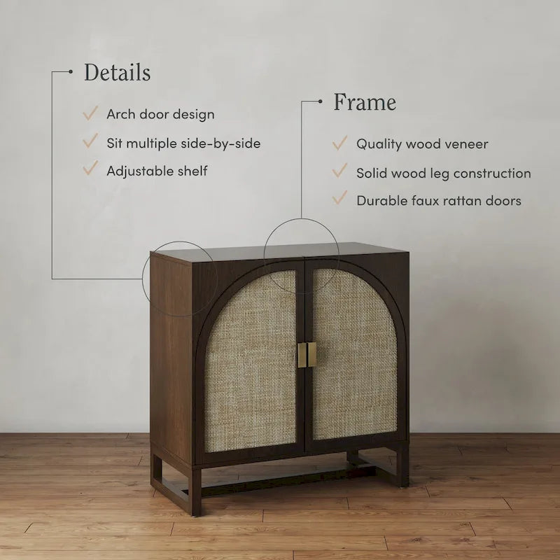 Mueble de ratán bohemio de nogal oscuro / roble negro / roble natural – Individual y juegos de 2/3/4