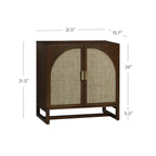 Mueble de ratán bohemio de nogal oscuro / roble negro / roble natural – Individual y juegos de 2/3/4