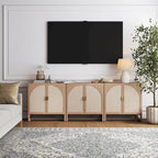 Mueble de ratán bohemio de nogal oscuro / roble negro / roble natural – Individual y juegos de 2/3/4