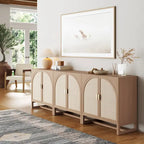 Mueble de ratán bohemio de nogal oscuro / roble negro / roble natural – Individual y juegos de 2/3/4