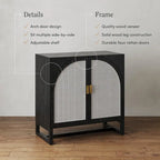 Mueble de ratán bohemio de nogal oscuro / roble negro / roble natural – Individual y juegos de 2/3/4