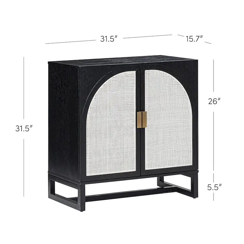 Mueble de ratán bohemio de nogal oscuro / roble negro / roble natural – Individual y juegos de 2/3/4